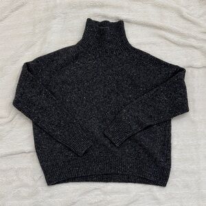 Vince Wool Blend Dark Gray Turtleneck Sweater